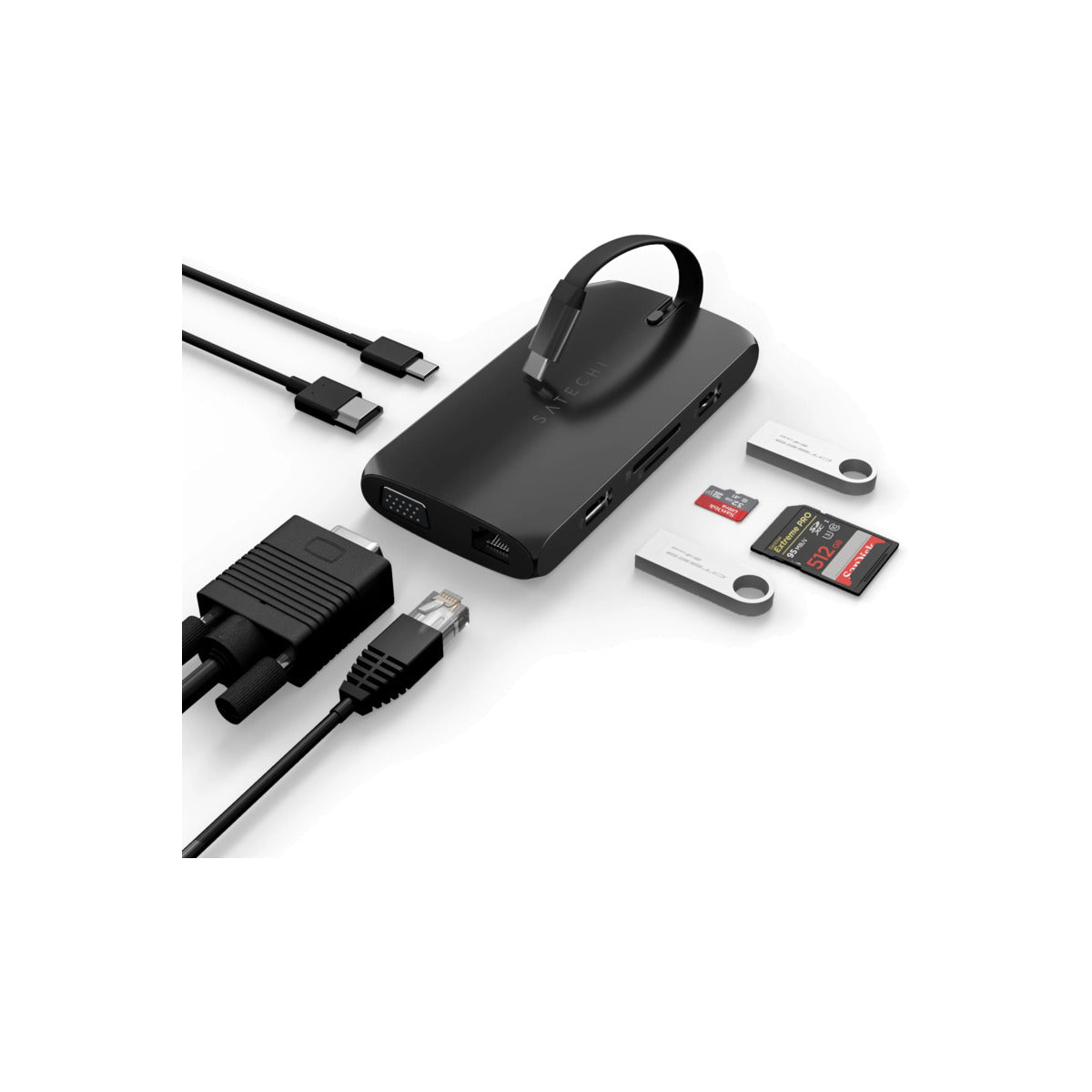 Satechi – USB-C Multiport adapter – fekete - iSTYLE HU