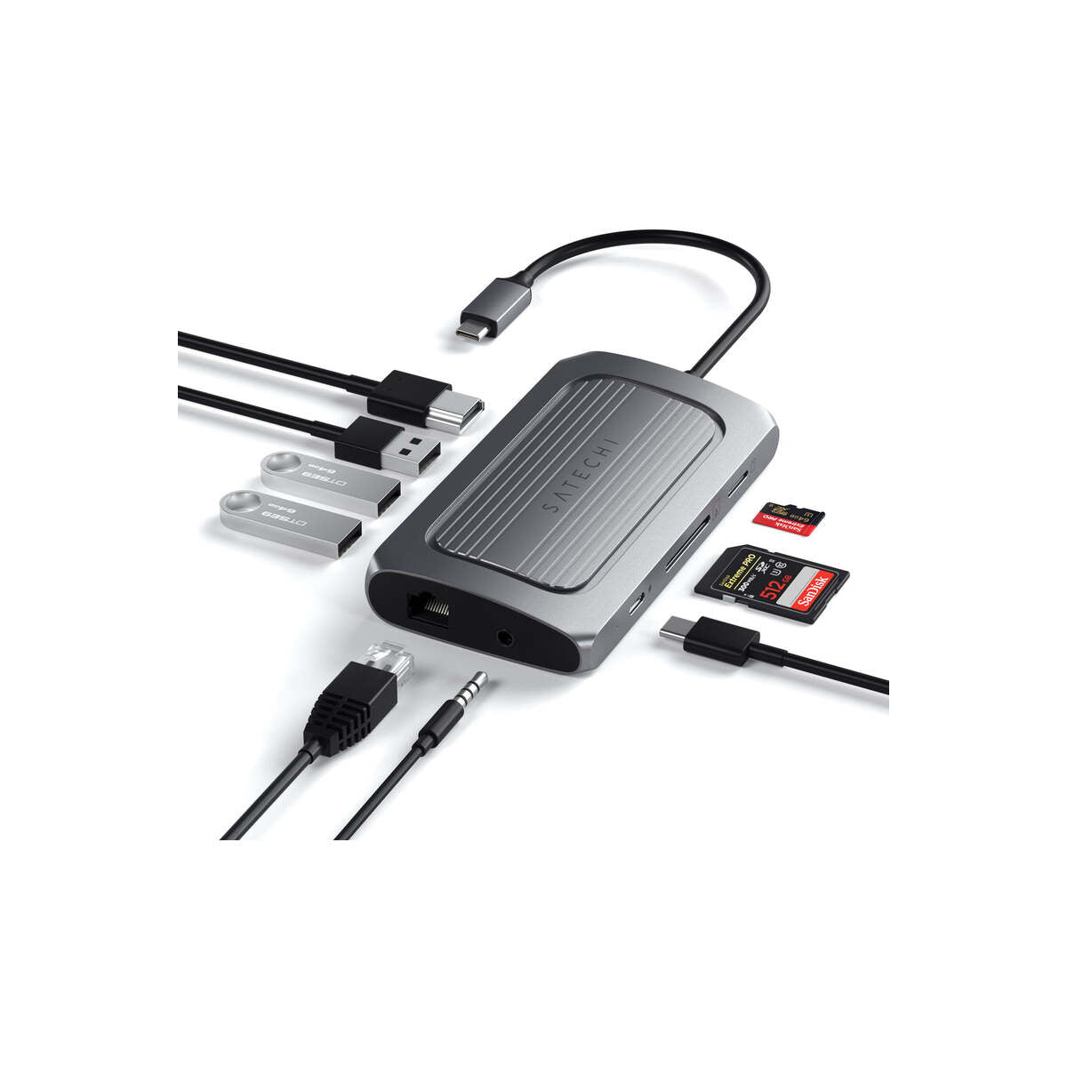 Satechi – Aluminium USB4 Multiport Adapter - asztroszürke - iSTYLE HU