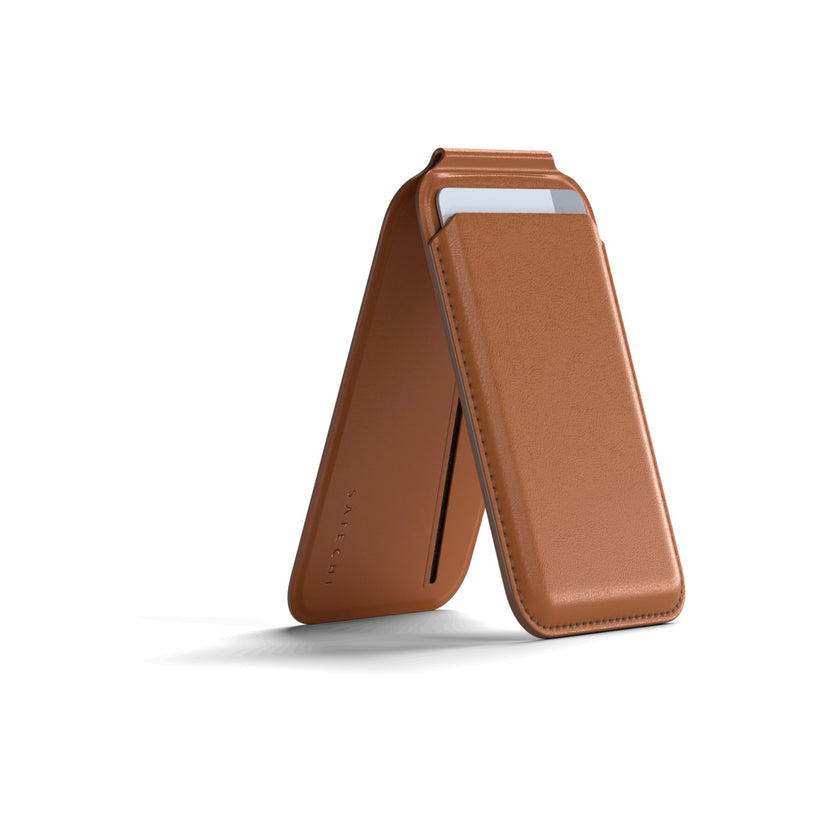 Satechi – Magnetic Wallet Stand vegán bőrből – barna - iSTYLE HU