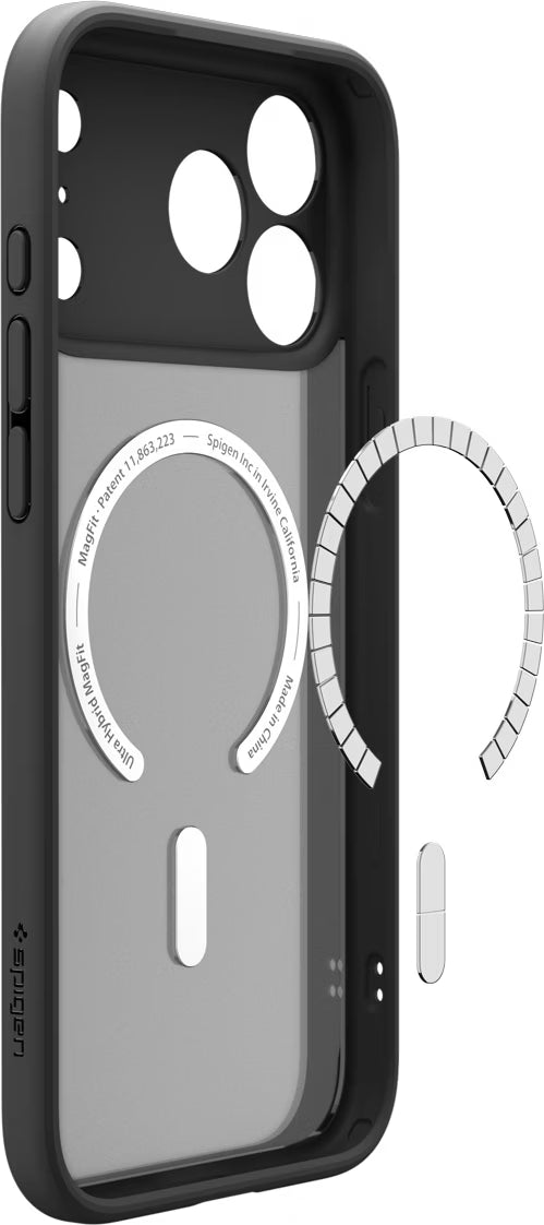 Spigen Ultra Hybrid MagSafe, fagyos fekete - iPhone 18 Pro/17 Pro
