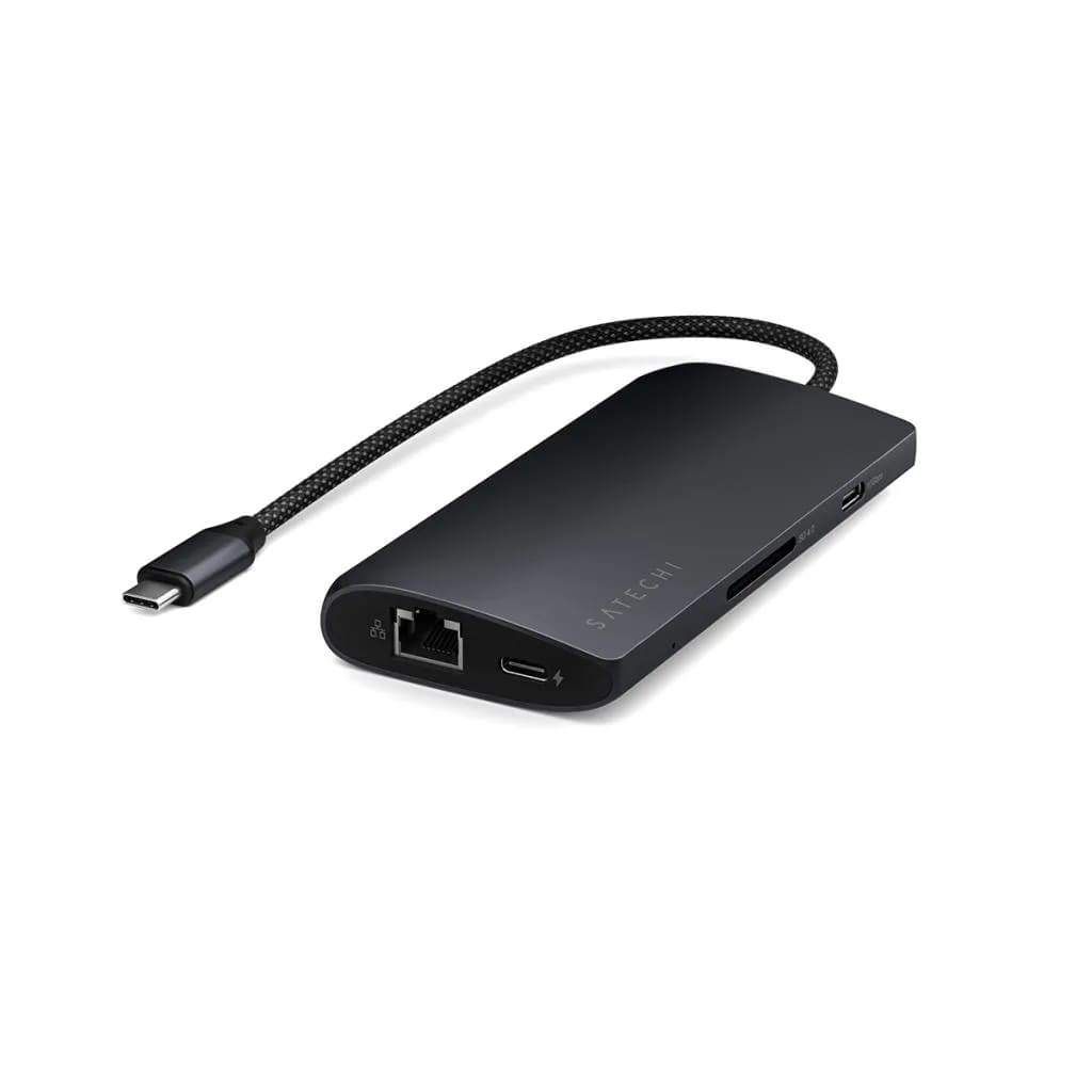 Satechi – USB-C 8K Multiport adapter Ethernet csatlakozóval – éjfekete - iSTYLE HU