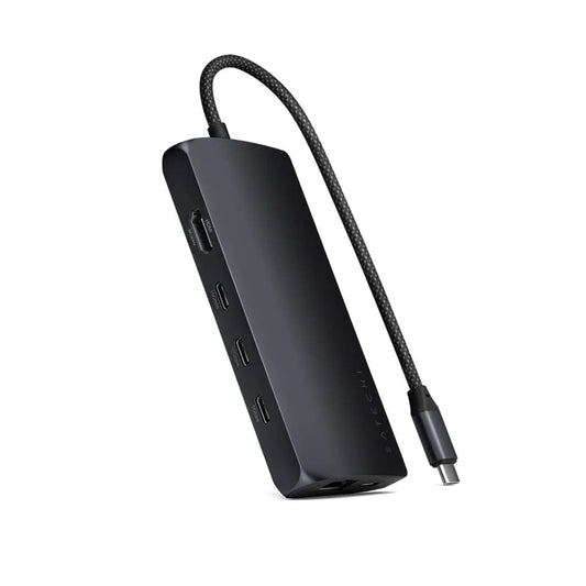 Satechi – USB-C 8K Multiport adapter Ethernet csatlakozóval – éjfekete - iSTYLE HU