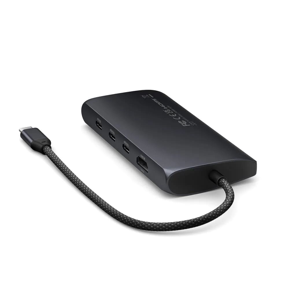 Satechi – USB-C 8K Multiport adapter Ethernet csatlakozóval – éjfekete - iSTYLE HU