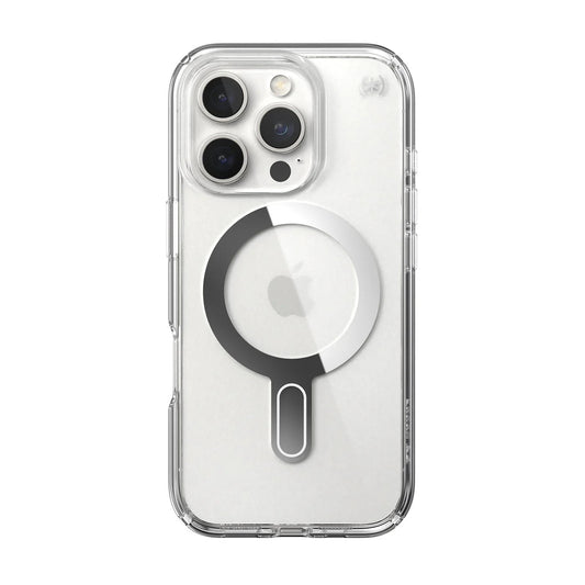 Speck Presidio + ClickLock tok iPhone 16 Pro-hoz — Átlátszó/Króm - iSTYLE HU