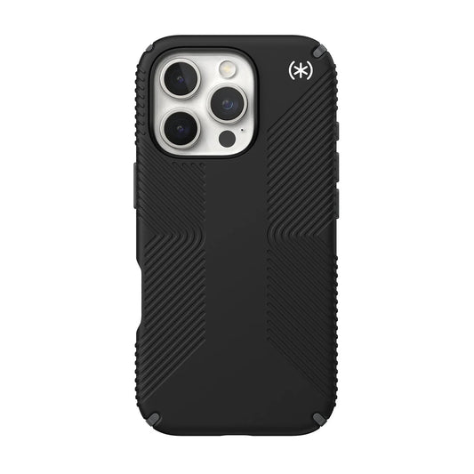 Speck Presidio Grip tok iPhone 16 Pro-hoz — Fekete/Palaszürke/Fehér - iSTYLE HU