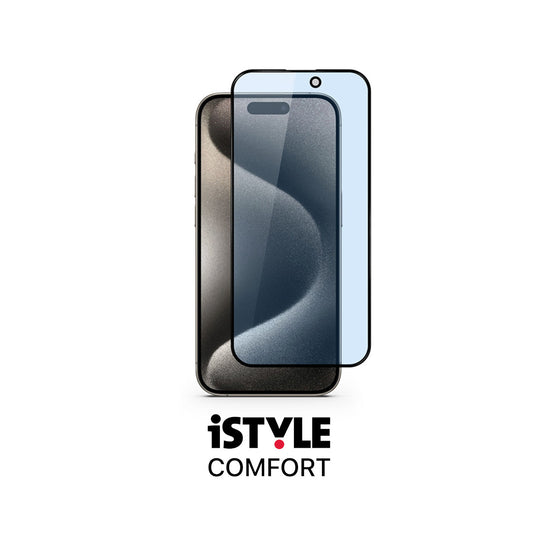 iSTYLE Comfort - iPhone 15 Pro Max modellhez - kékfényszűrős 3D kijelzővédővel - iSTYLE HU