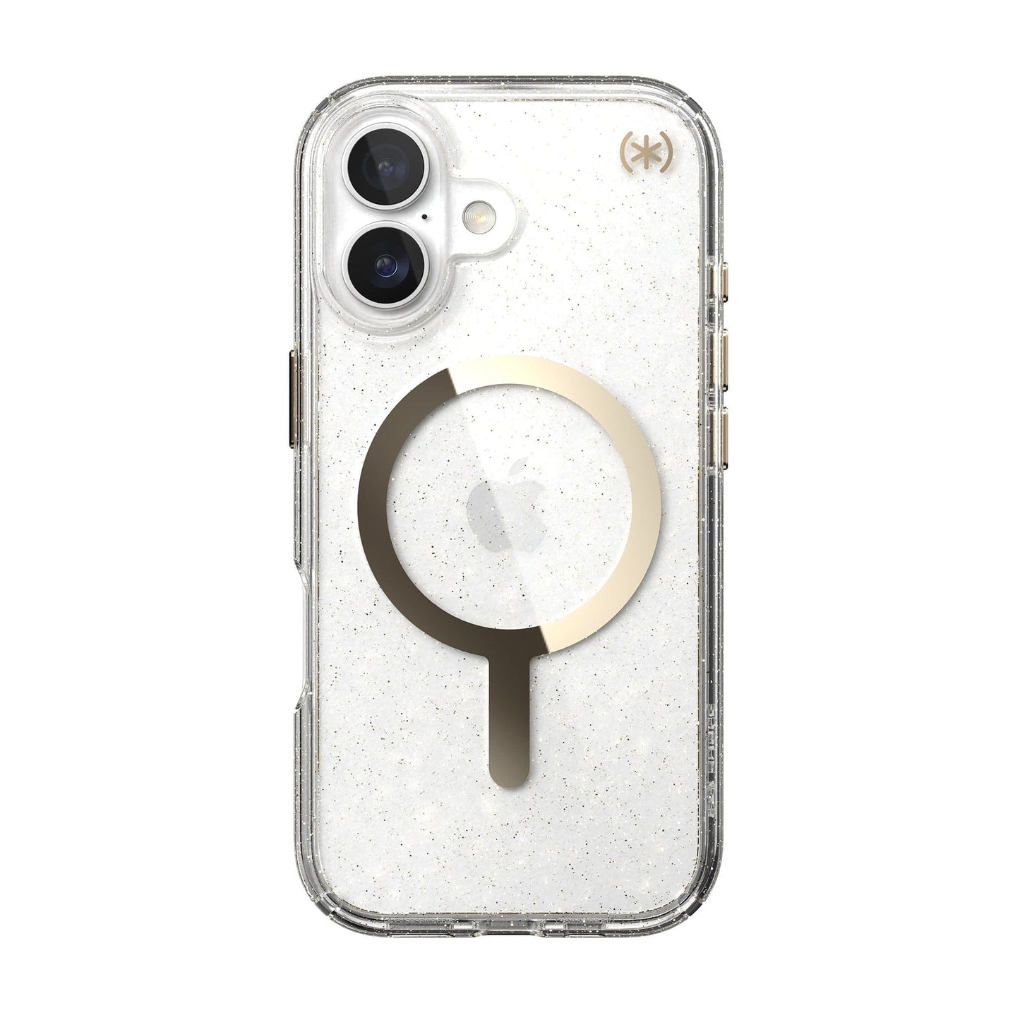Speck Presidio LUX Glitter MagSafe case for iPhone 17 - Hyper Mirror Glitter/Silver Metallic