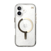 Speck Presidio LUX Glitter MagSafe case for iPhone 17 - Hyper Mirror Glitter/Silver Metallic