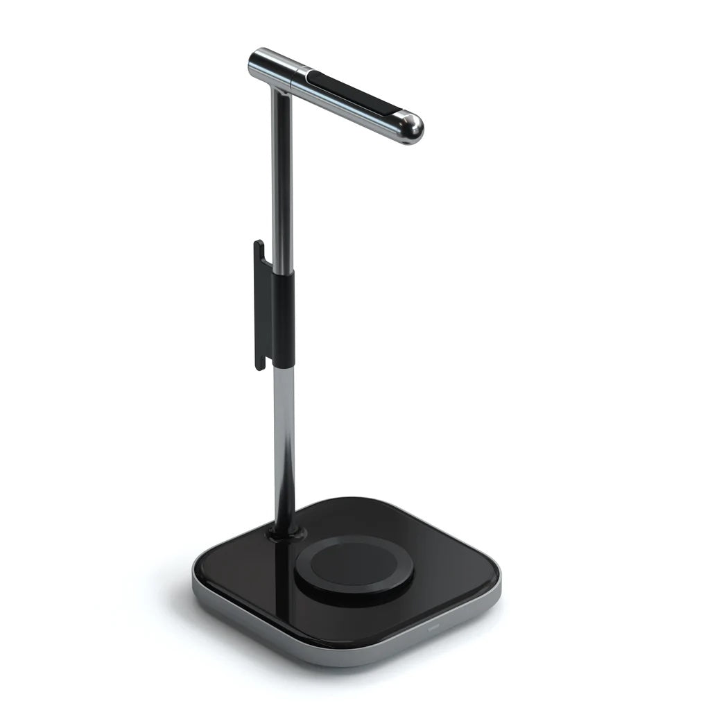 Satechi – 2-IN-1 Headphone Stand w Wireless Charger USB-C - asztroszürke - iSTYLE HU