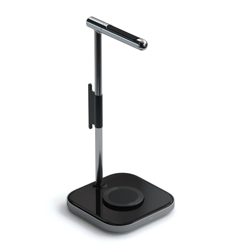 Satechi – 2-IN-1 Headphone Stand w Wireless Charger USB-C - asztroszürke - iSTYLE HU