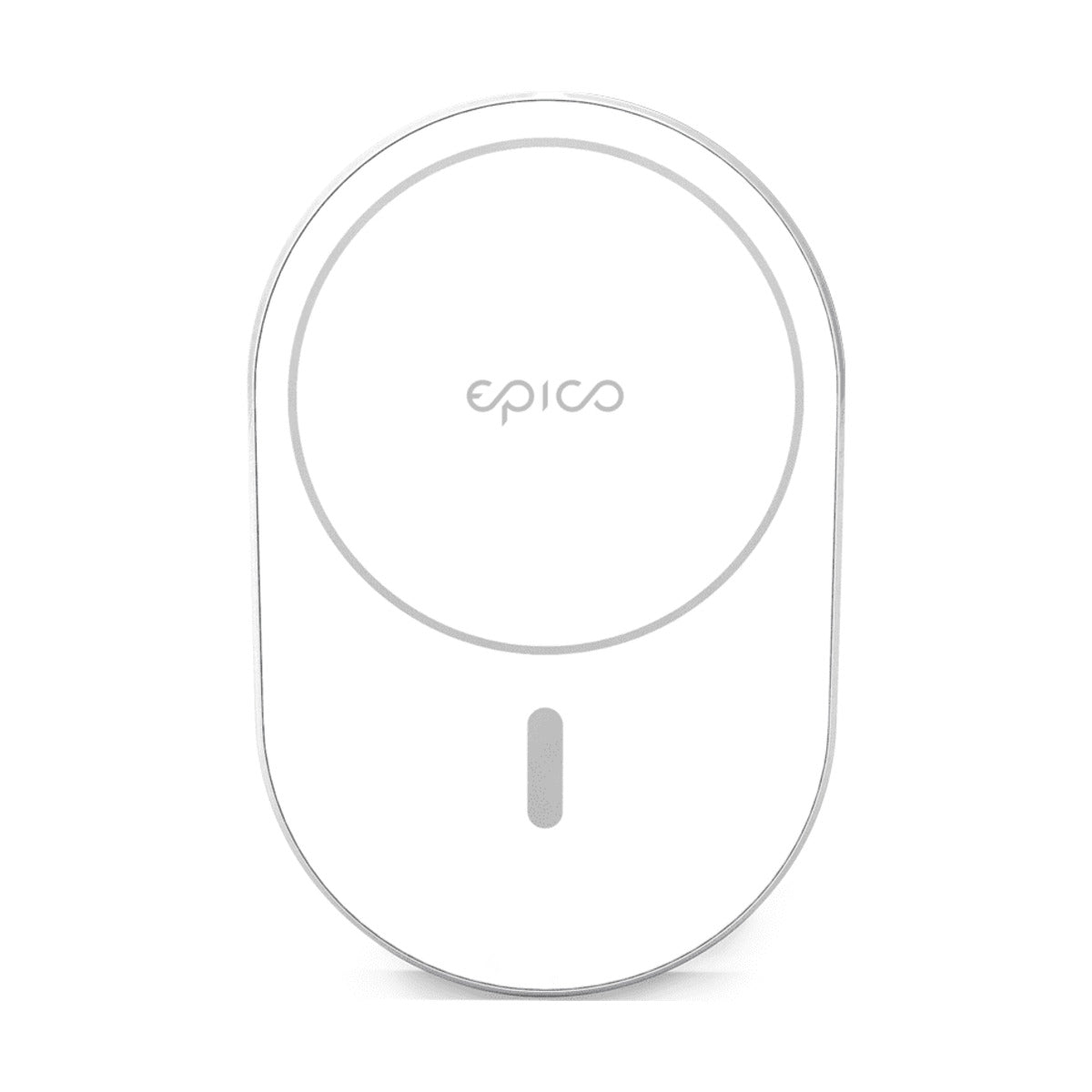 EPICO – Ellipse Vezetéknélküli autós töltő (MagSafe kompatibilis) 15W/10W/7,5W + 18W QC - Ezüst - iSTYLE HU