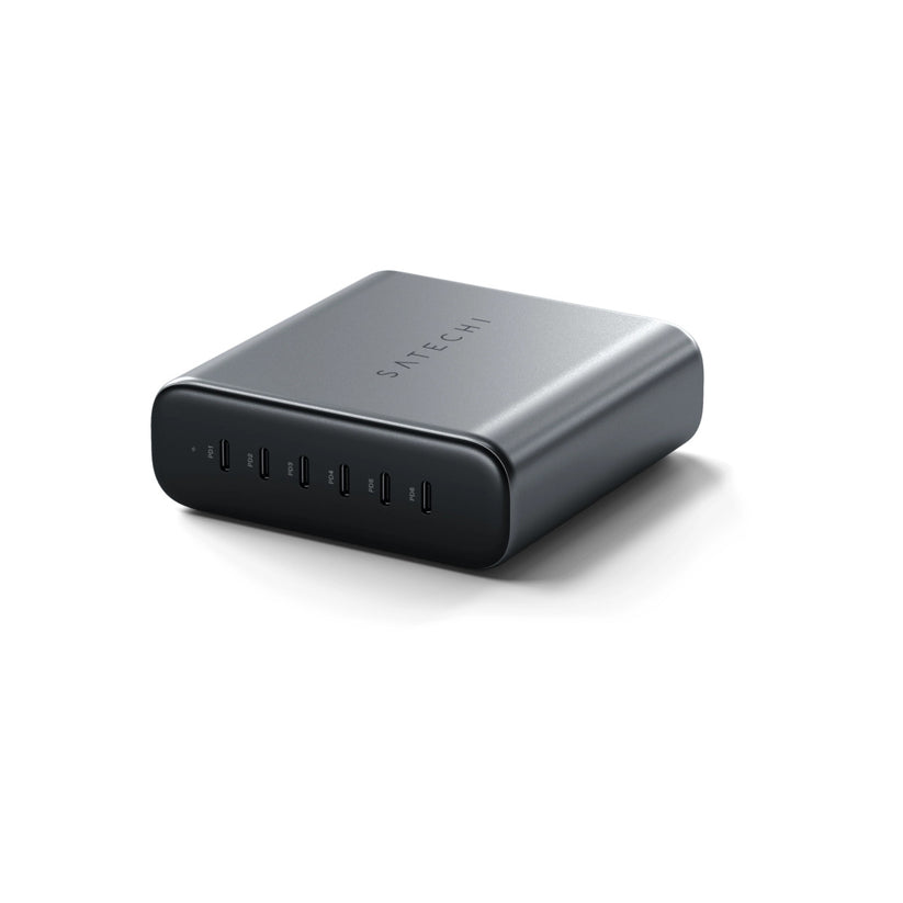 Satechi – 200W USB-C 6-Portos GAN hálózati töltő- szürke - iSTYLE HU