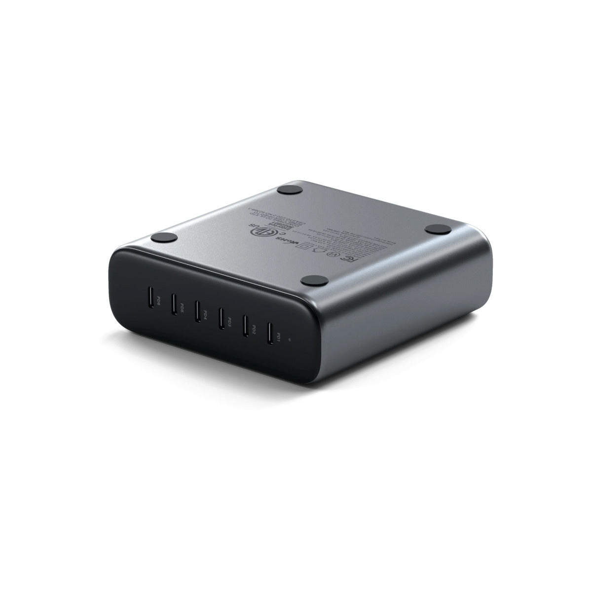 Satechi – 200W USB-C 6-Portos GAN hálózati töltő- szürke - iSTYLE HU