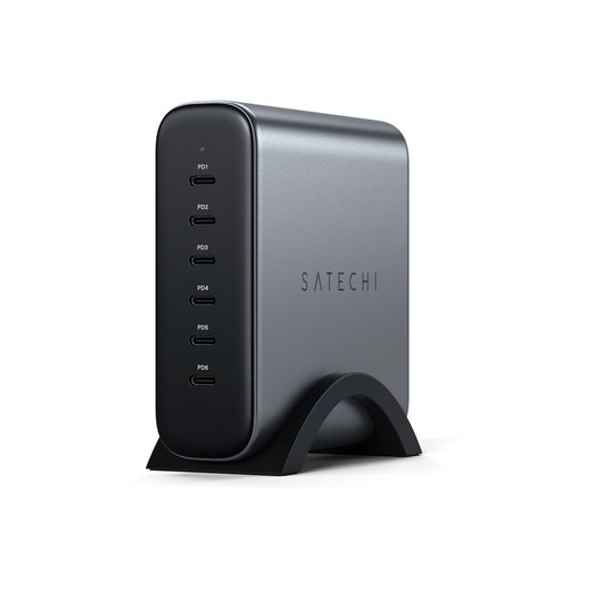 Satechi – 200W USB-C 6-Portos GAN hálózati töltő- szürke - iSTYLE HU