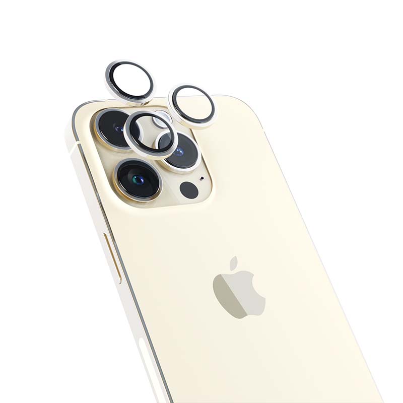 ISTYLE – iPhone 14 Pro / iPhone 14 Pro Max Aluminium kamera lencsevédő - arany - iSTYLE HU