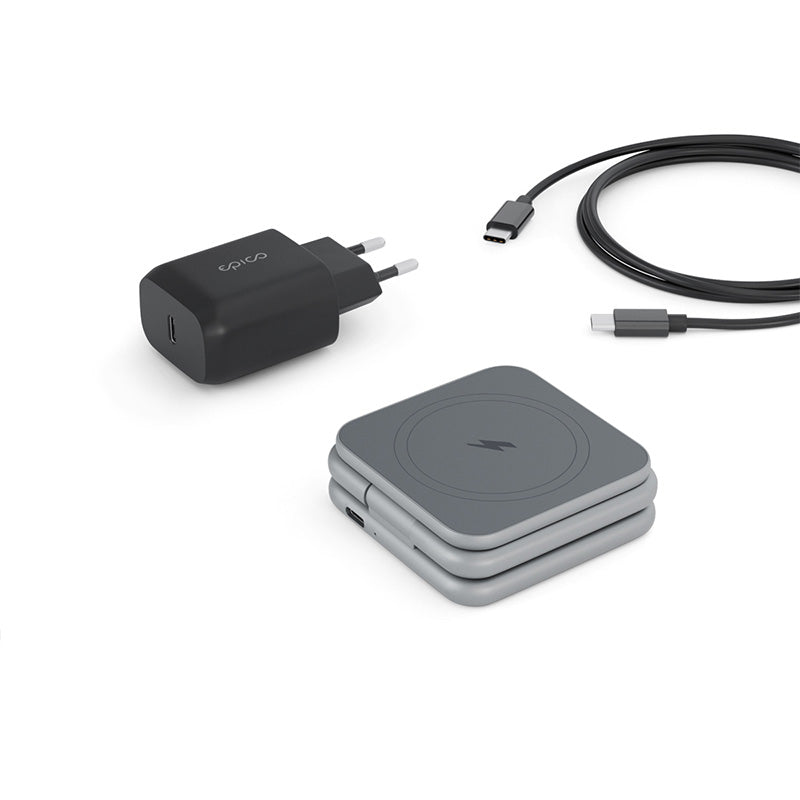 ISTYLE Mag+ Foldable Wireless Charger MagSafe compatible - space grey - iSTYLE HU