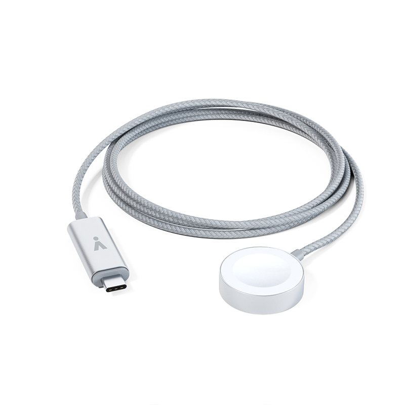 ISTYLE USB-C Fast Magnetic Charger for Apple Watch 1.2m - silver - iSTYLE HU
