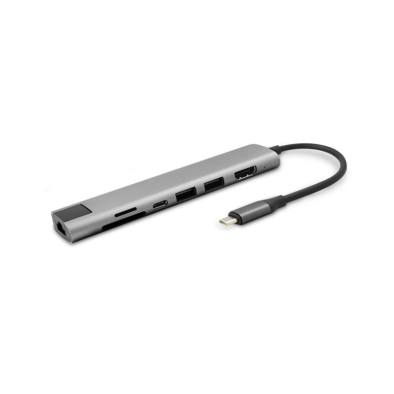 iStyle 7in1 Multimedia Hub 8K with USB-C connector - space gray - iSTYLE HU