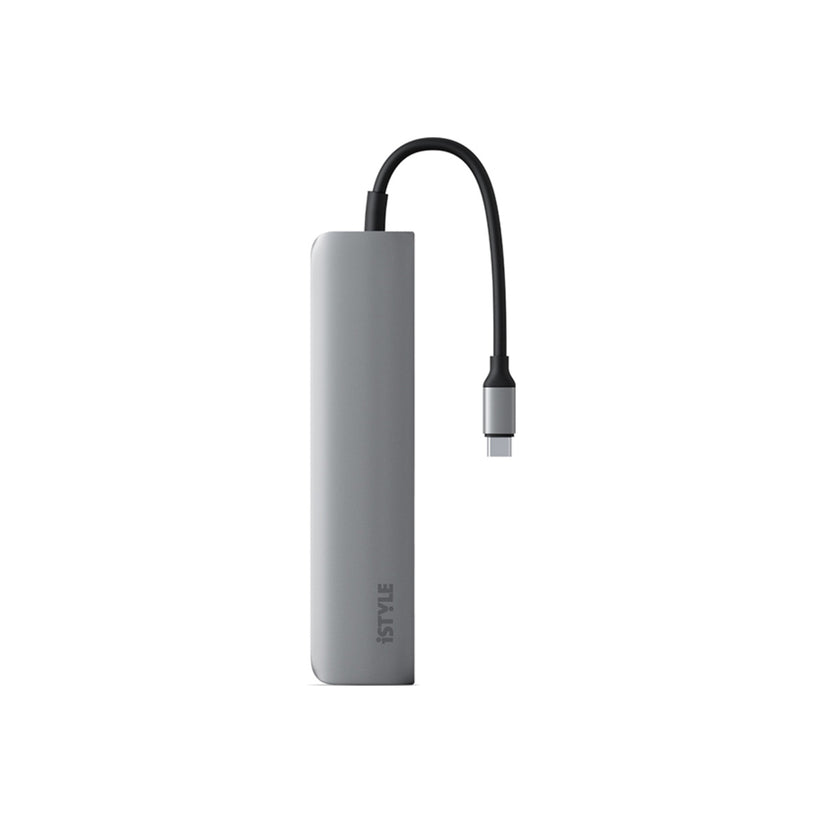 iStyle 6in1 Aluminium Hub 8K with USB-C connector - space gray - iSTYLE HU