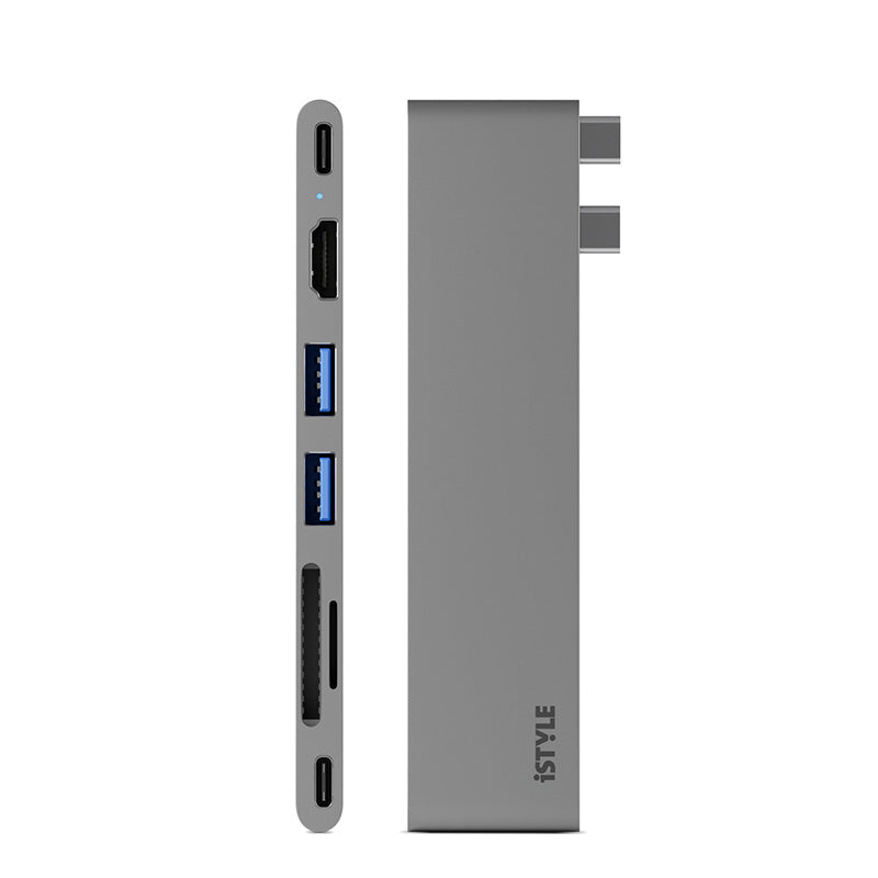 iSTYLE – 7 az 1-ben Pro Hub 8K USB-C csatlakozóval - asztroszürke - iSTYLE HU