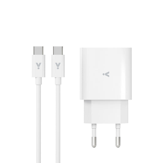 iSTYLE – 20 Wattos PD adapter és 1,2m-es USB-C-USB-C töltőkábel csomag - Fehér - iSTYLE HU