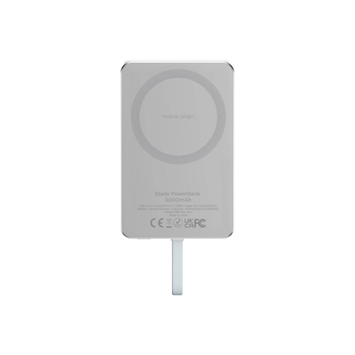 Mobile Origin – Blade PowerBank 3000mAh - ezüst - iSTYLE HU