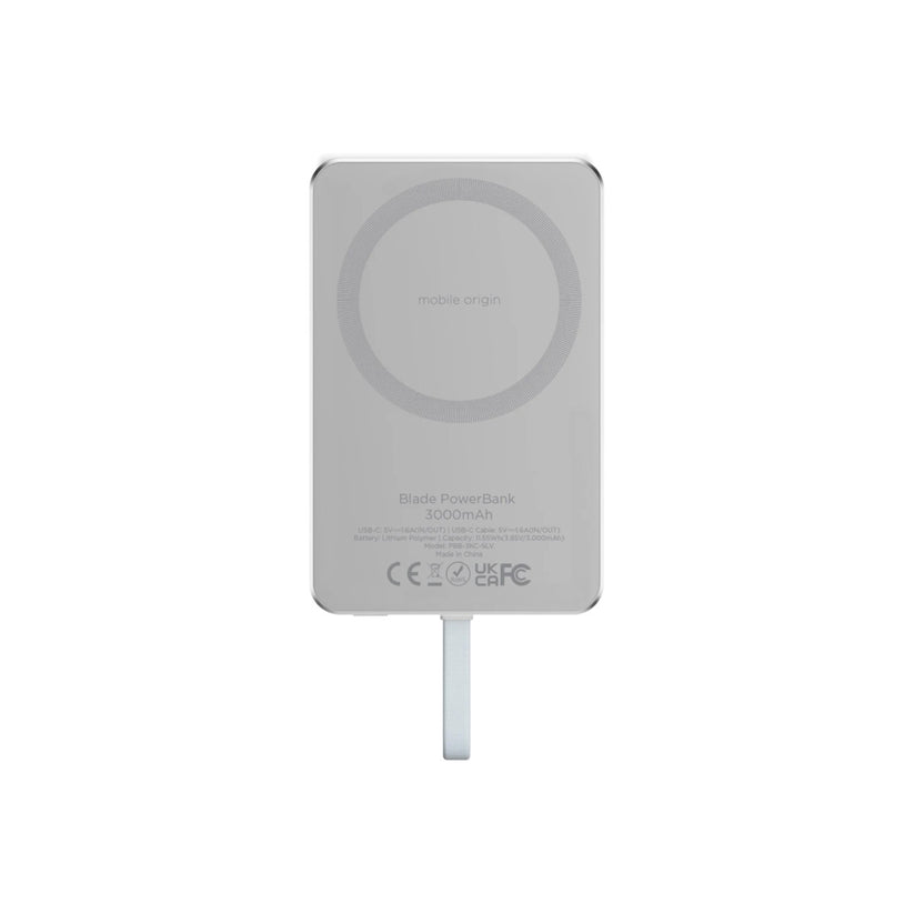 Mobile Origin – Blade PowerBank 3000mAh - ezüst - iSTYLE HU