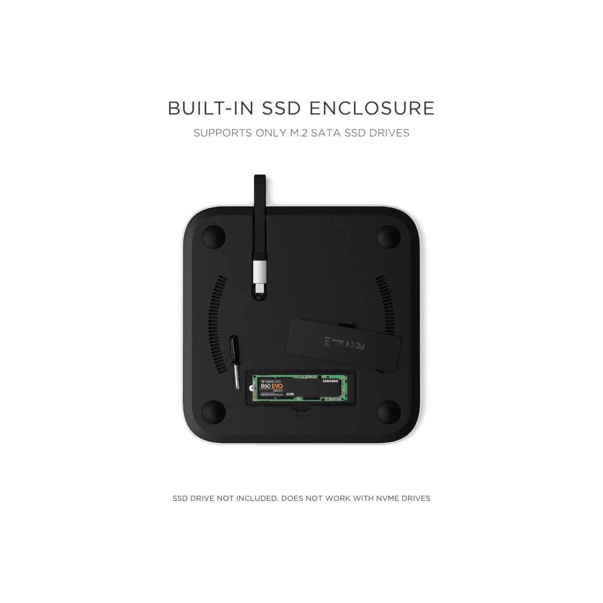 Satechi – Mac mini és Mac Studio állvány és átalakító (külső NVMe SSD foglalttal) - iSTYLE HU