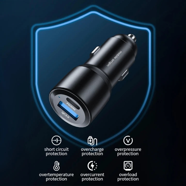 Mobile Origin – Autós töltő 60W USB-C és USB-A - iSTYLE HU