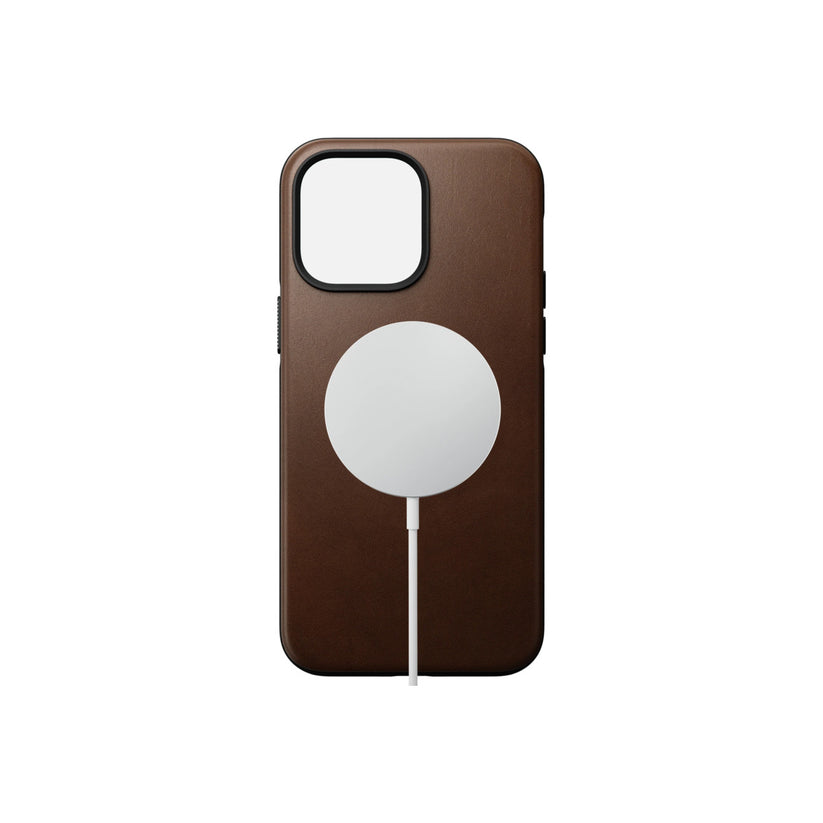 Nomad – Modern Leather Bőrtok iPhone 14 Plus, MagSafe - barna - iSTYLE HU