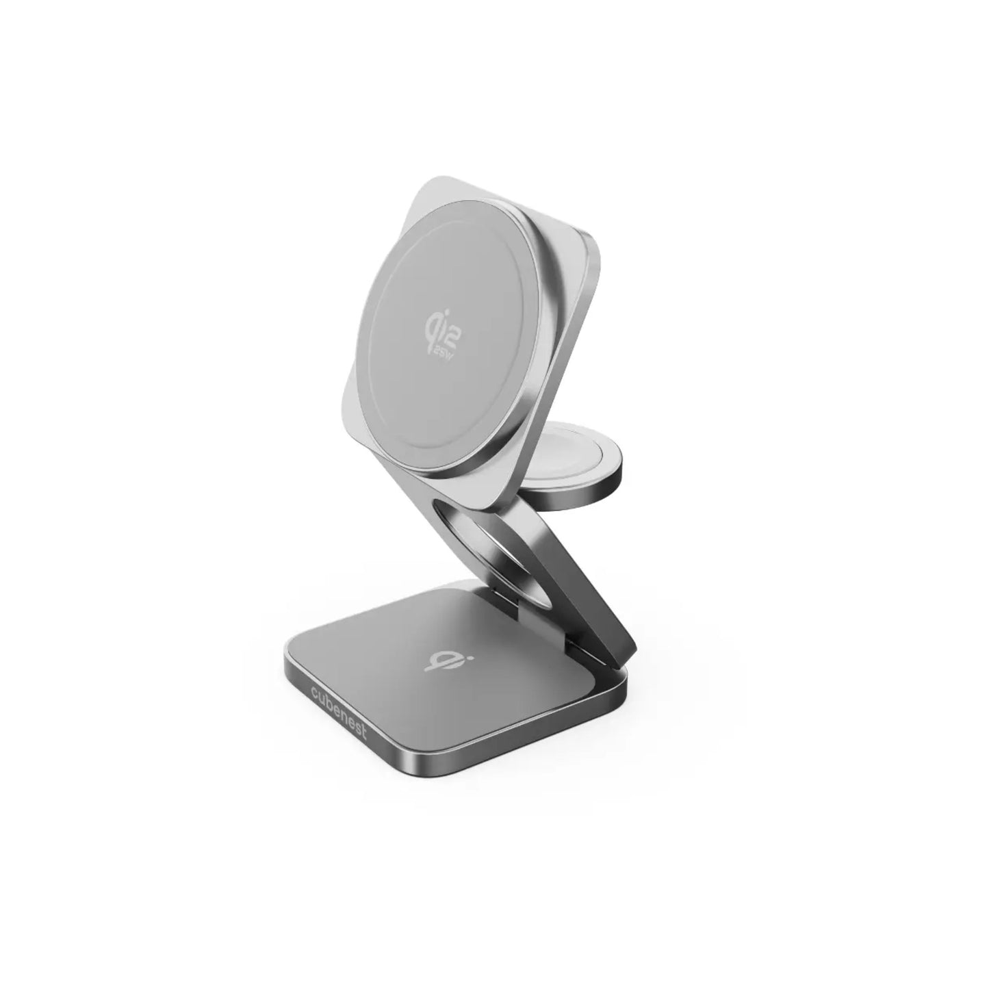 Cubenest Qi2.2 3in1 Magnetic Wireless charger SQ312 - szürke