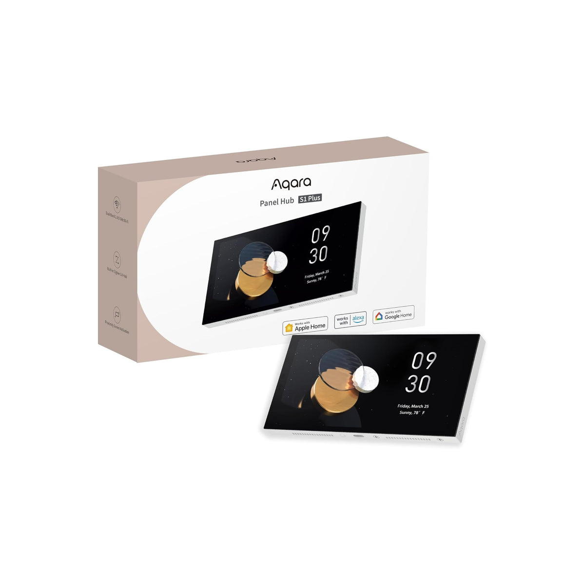 AQARA S1 Plus Panel Hub EU: vezérlőpanel + hub + 2 csatornás fali kapcsoló