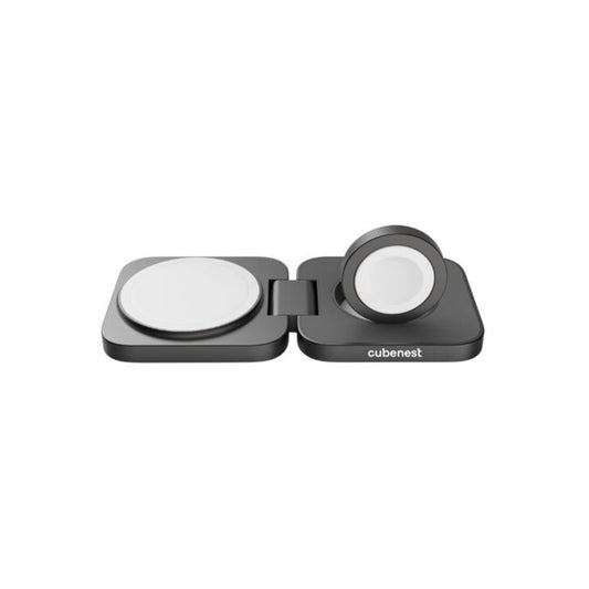 CubeNest – S211 Pro – 2 az 1-ben mágneses, összecsukható vezeték nélküli töltő - szürke - iSTYLE HU