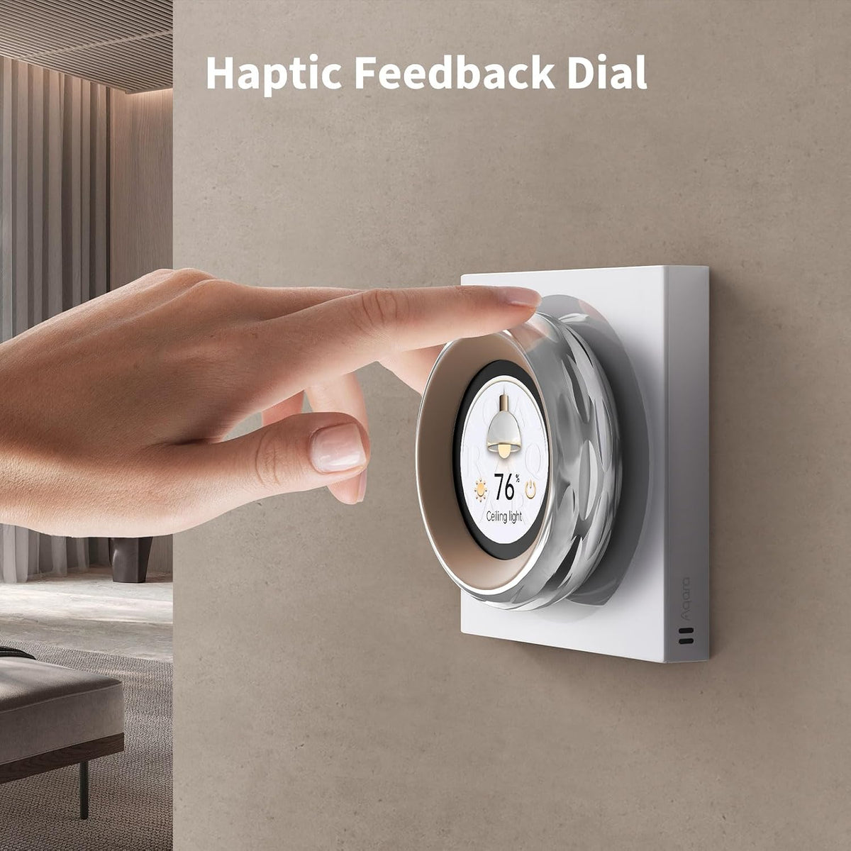AQARA Touchscreen Dial V1 EU intelligens fali kapcsoló érintőkijelzővel és forgatható vezérlővel