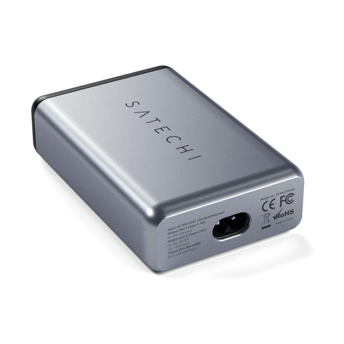 Satechi – 75W Dual TYPE-C PD utazó töltő - asztroszürke - iSTYLE HU