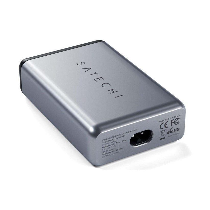 Satechi – 75W Dual TYPE-C PD utazó töltő - asztroszürke - iSTYLE HU