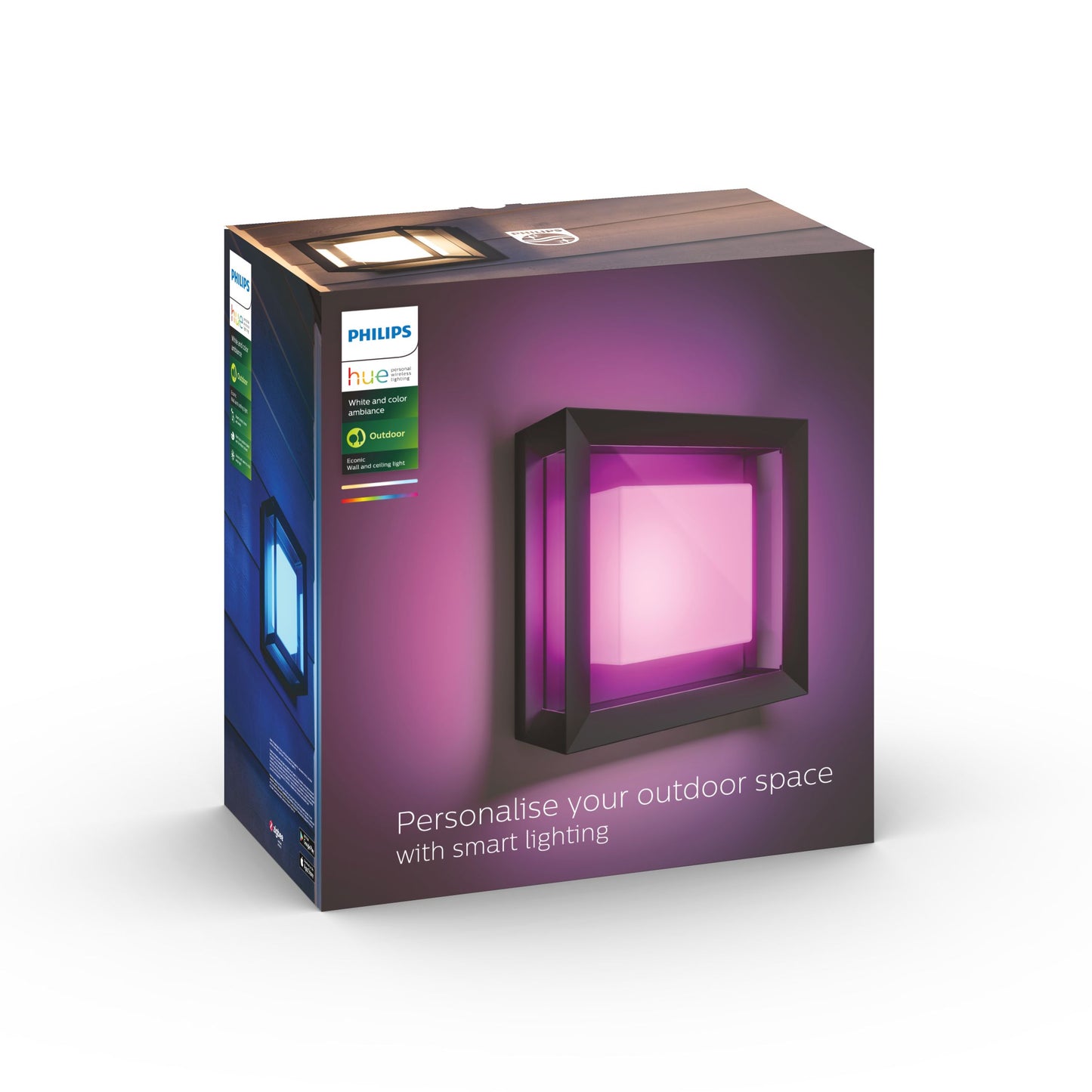 Econic Philips Hue White Ambiance CA EU square White Ambiancell lantern