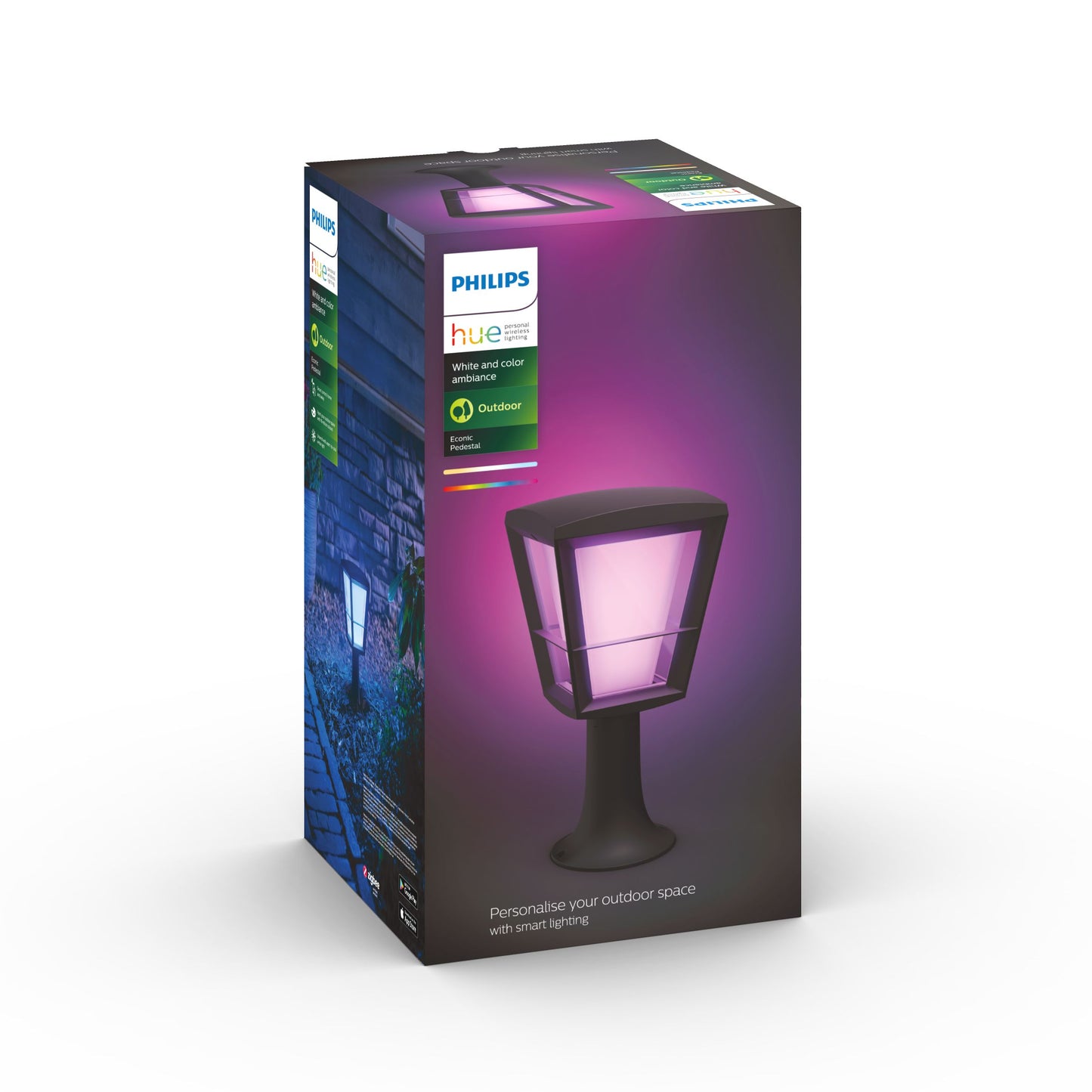 Econic Philips Hue White Ambiance CA EU pedestal black 1x15White