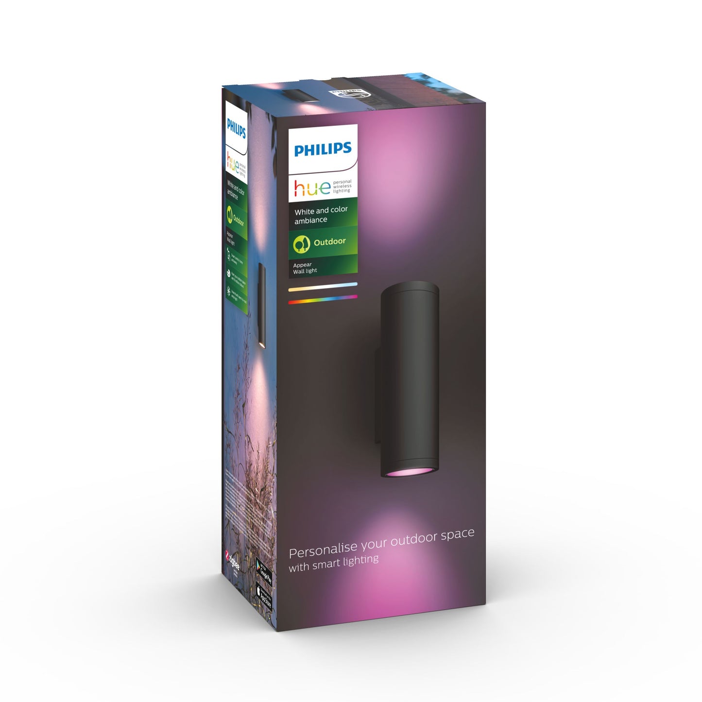 Appear Philips Hue White Ambiance CA EU White Ambiancell lantern black 2x