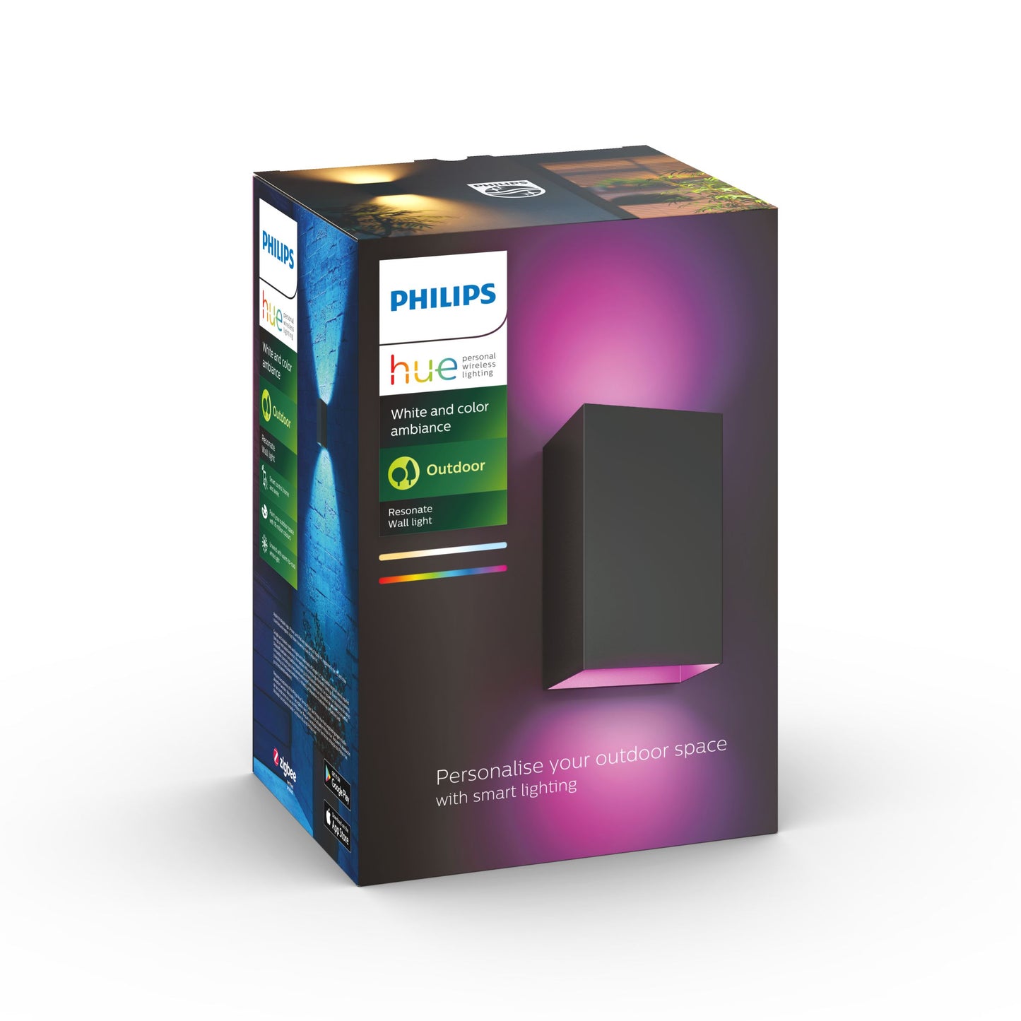 Resonate Philips Hue White Ambiance CA White Ambiancell lantern black 2x8