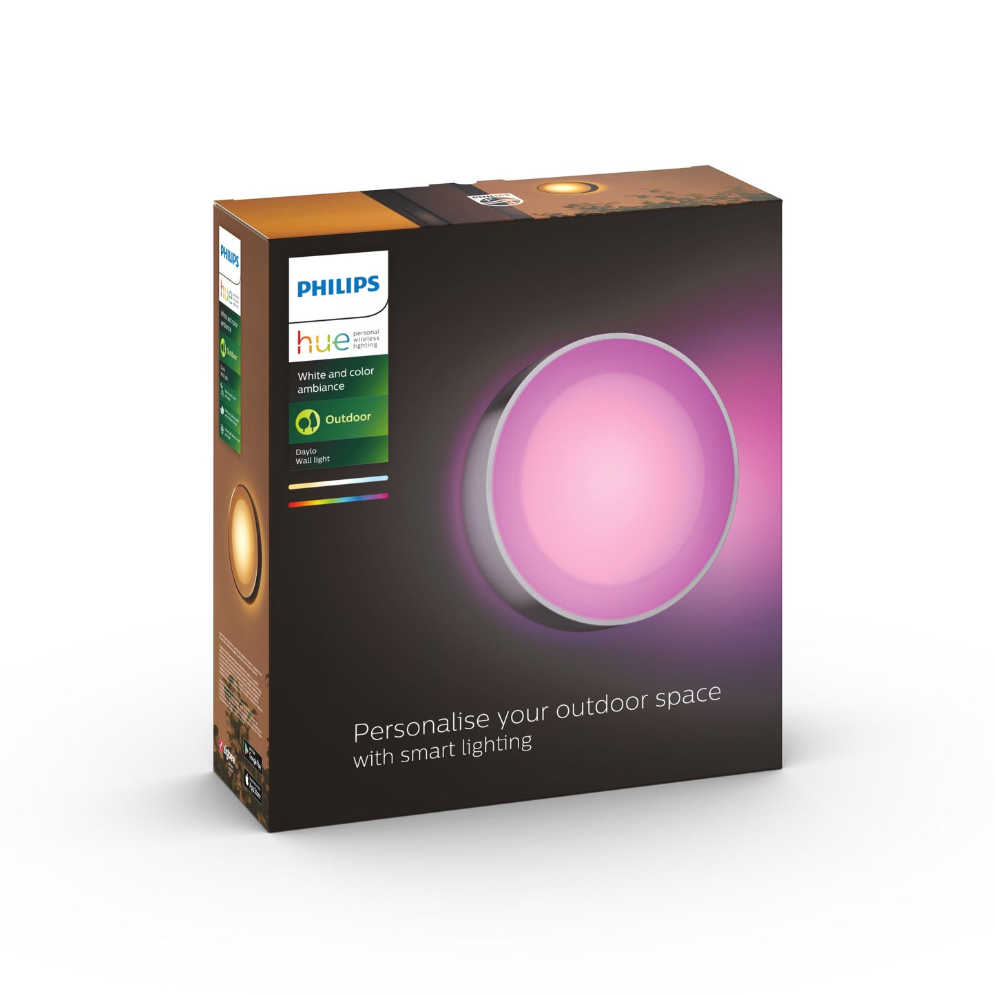 Daylo Philips Hue White Ambiance CA White Ambiancell lantern inox 1x15White