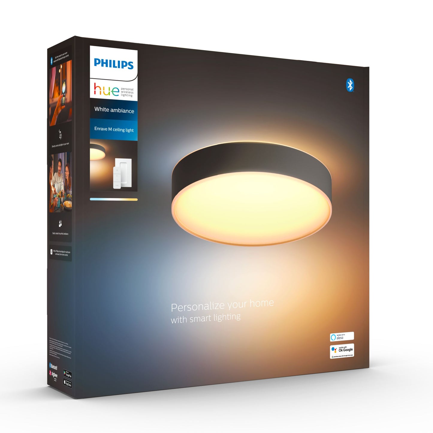 Enrave M Hue ceiling lamp black