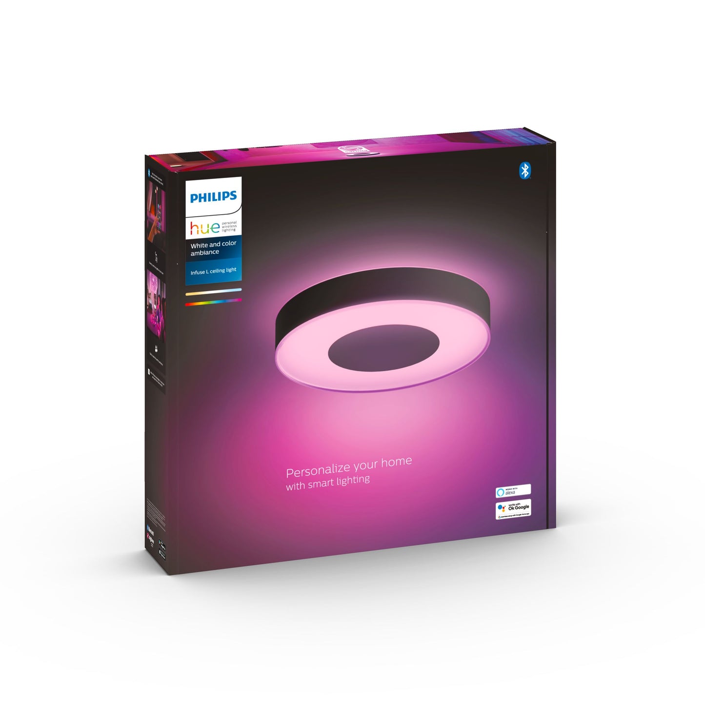 Infuse L Hue ceiling lamp black