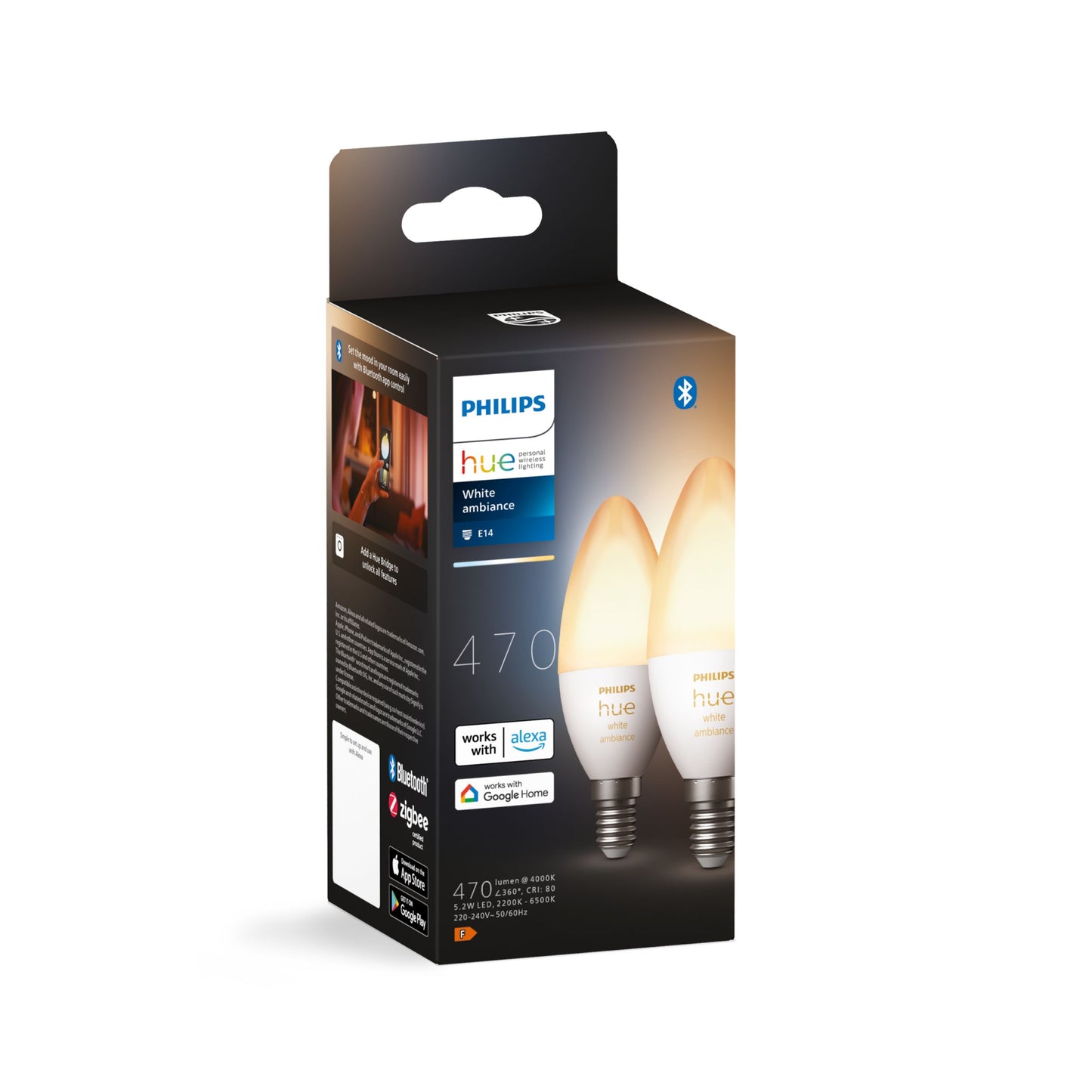 Philips Hue White Ambiance 5.2White B39 E14 EU 2 db-os készlet