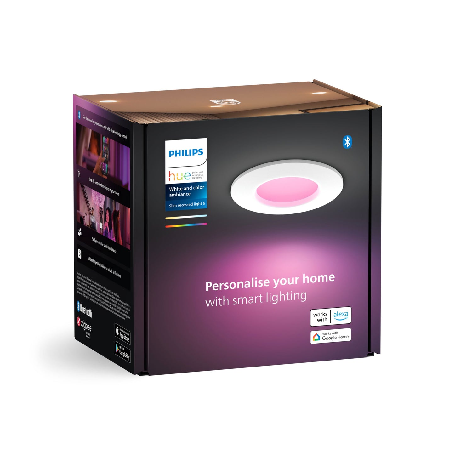 Philips Hue White Ambiance CA Slim downlight S (90mm) EMEA-White