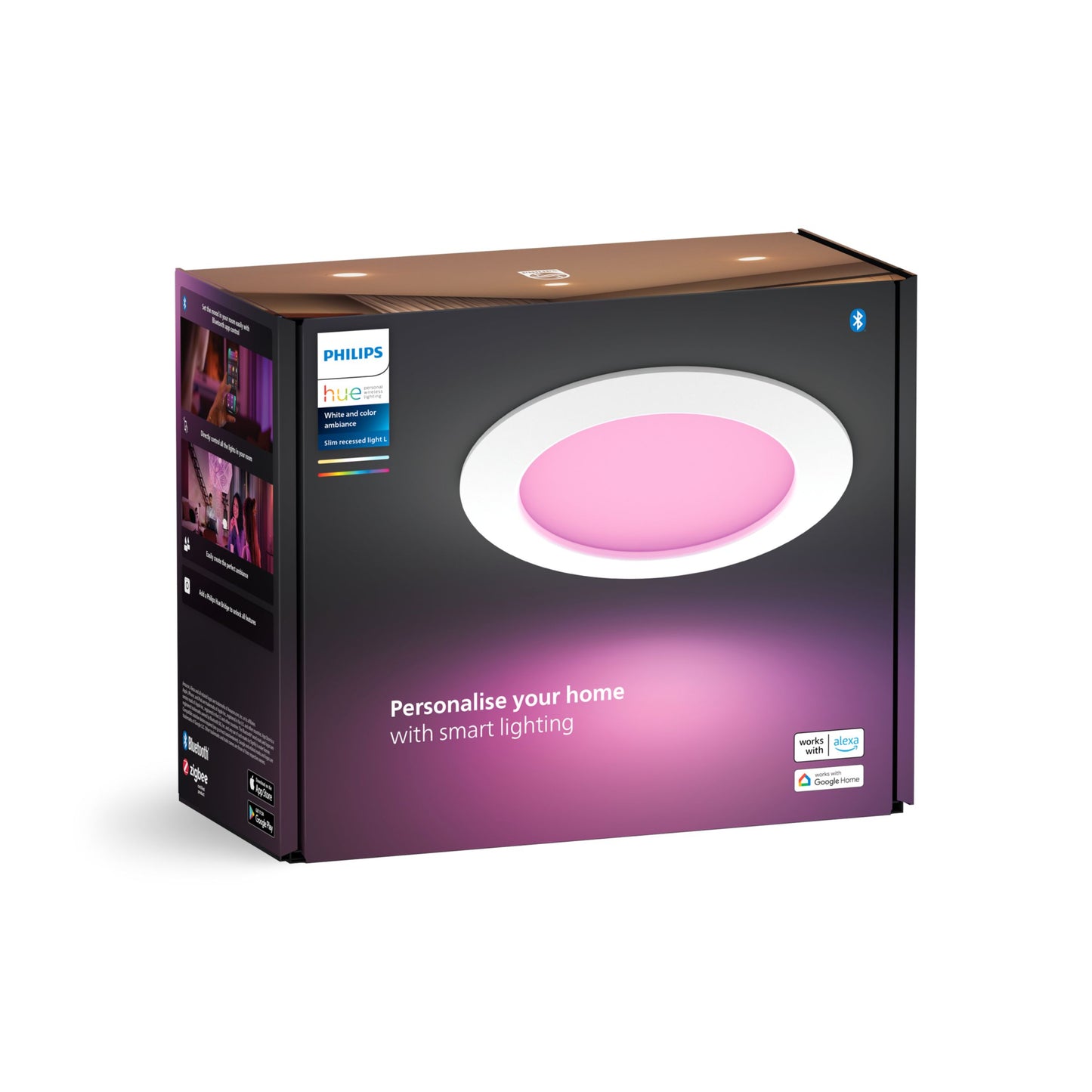 Philips Hue White Ambiance CA Slim downlight L (170mm) EMEA-White