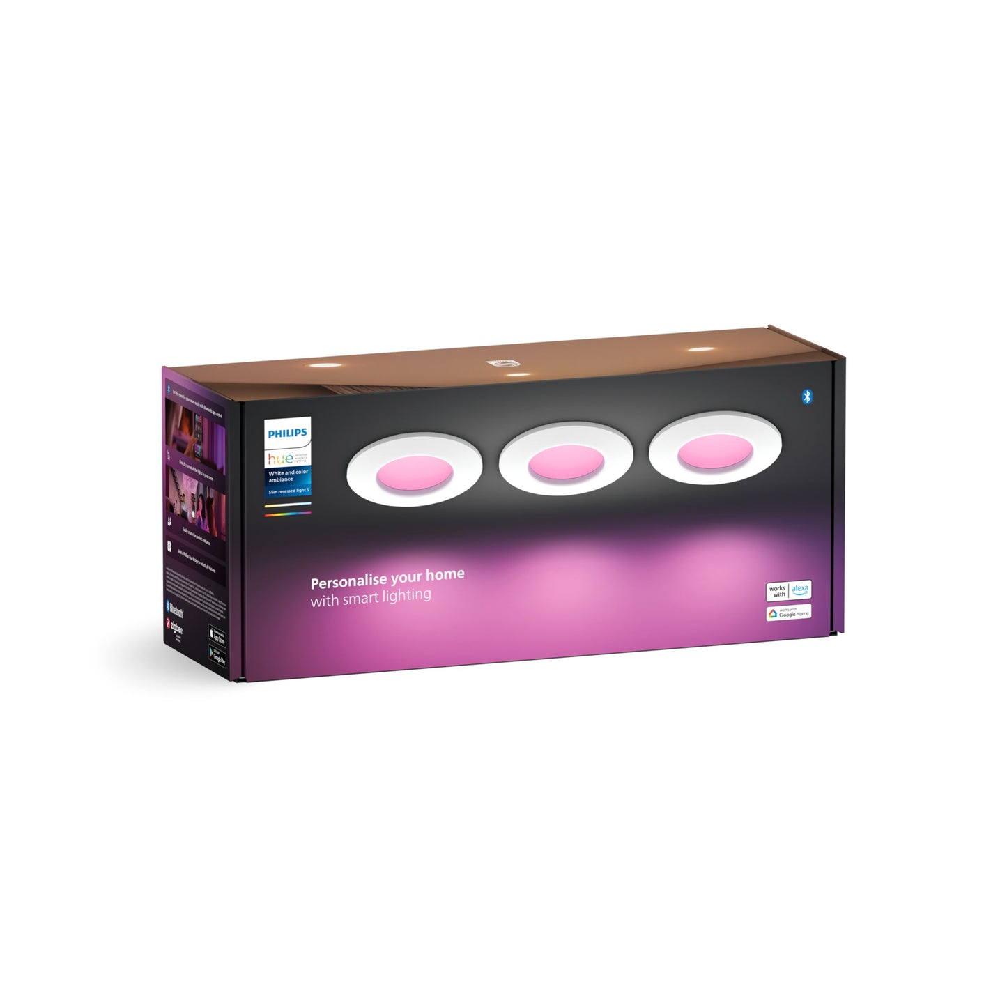 Philips Hue White Ambiance CA Slim downlight S (90mm) EMEA-White Multipack