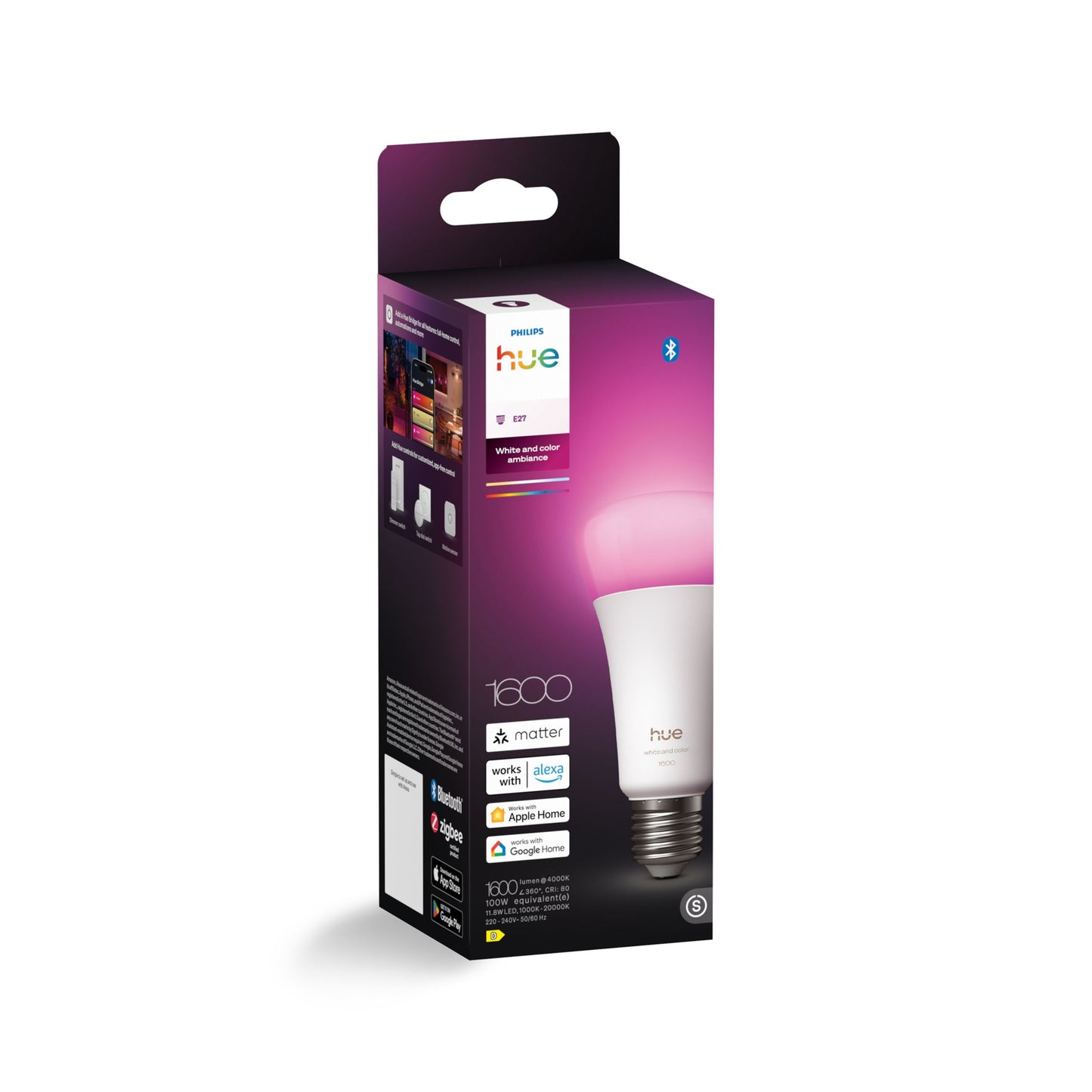Philips Hue White and Color Ambiance 1600 A67 E27 EU