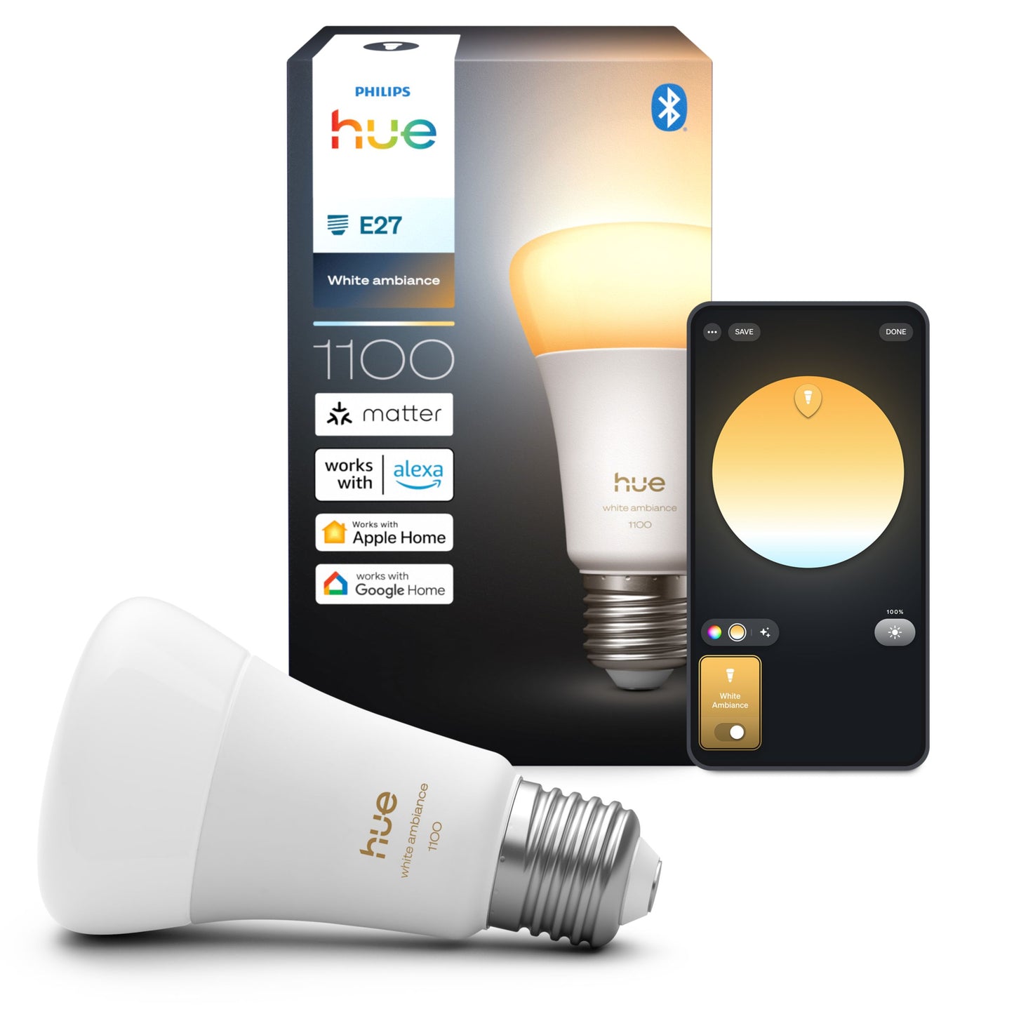 Philips Hue White Ambiance 1100 A60 E27 EU