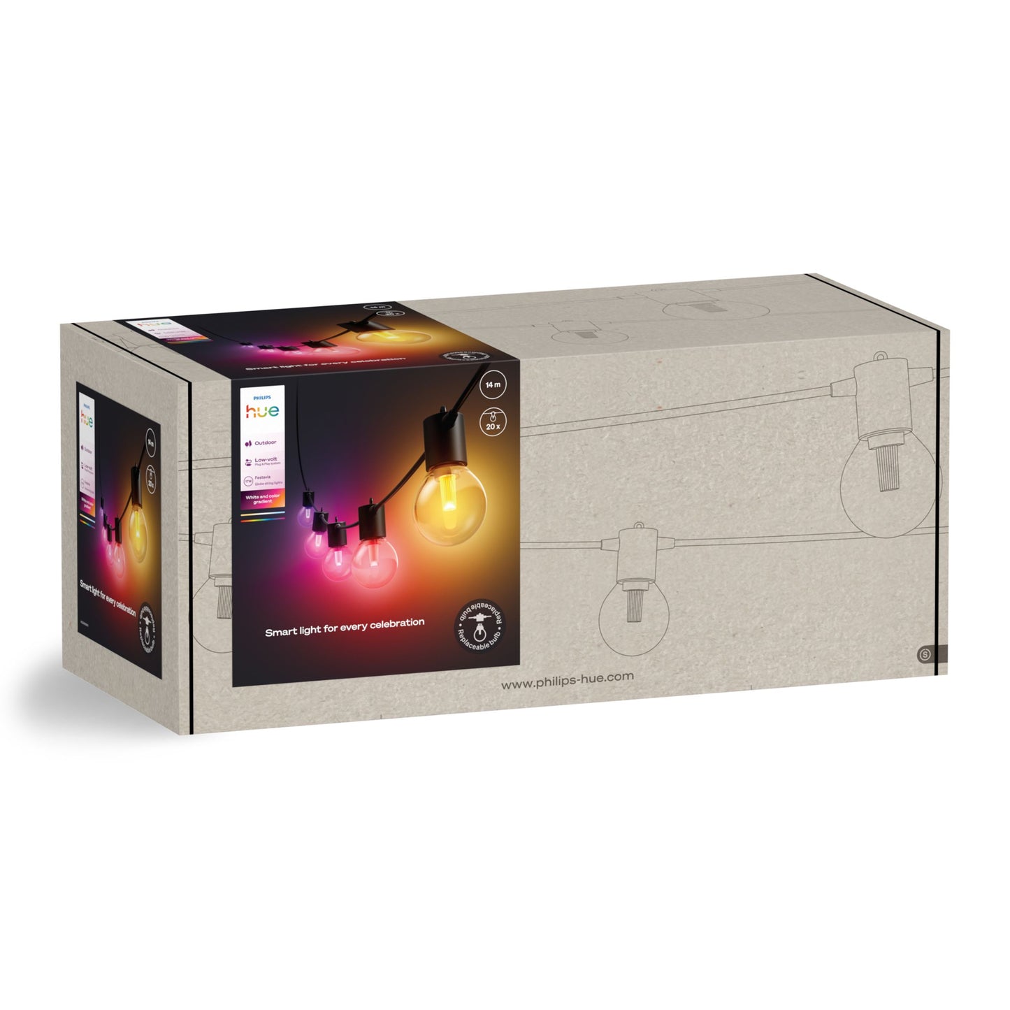 Philips Hue Festavia globe string 14m 20bulb EU
